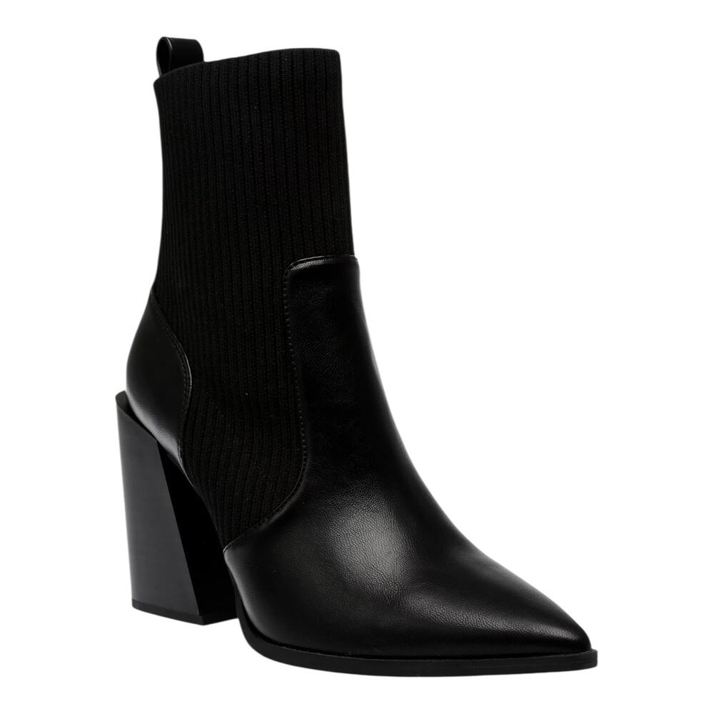 Wild Pair Womens Trinityy Pointed Toe High Heel Ankle Booties Black Size 10 1/2